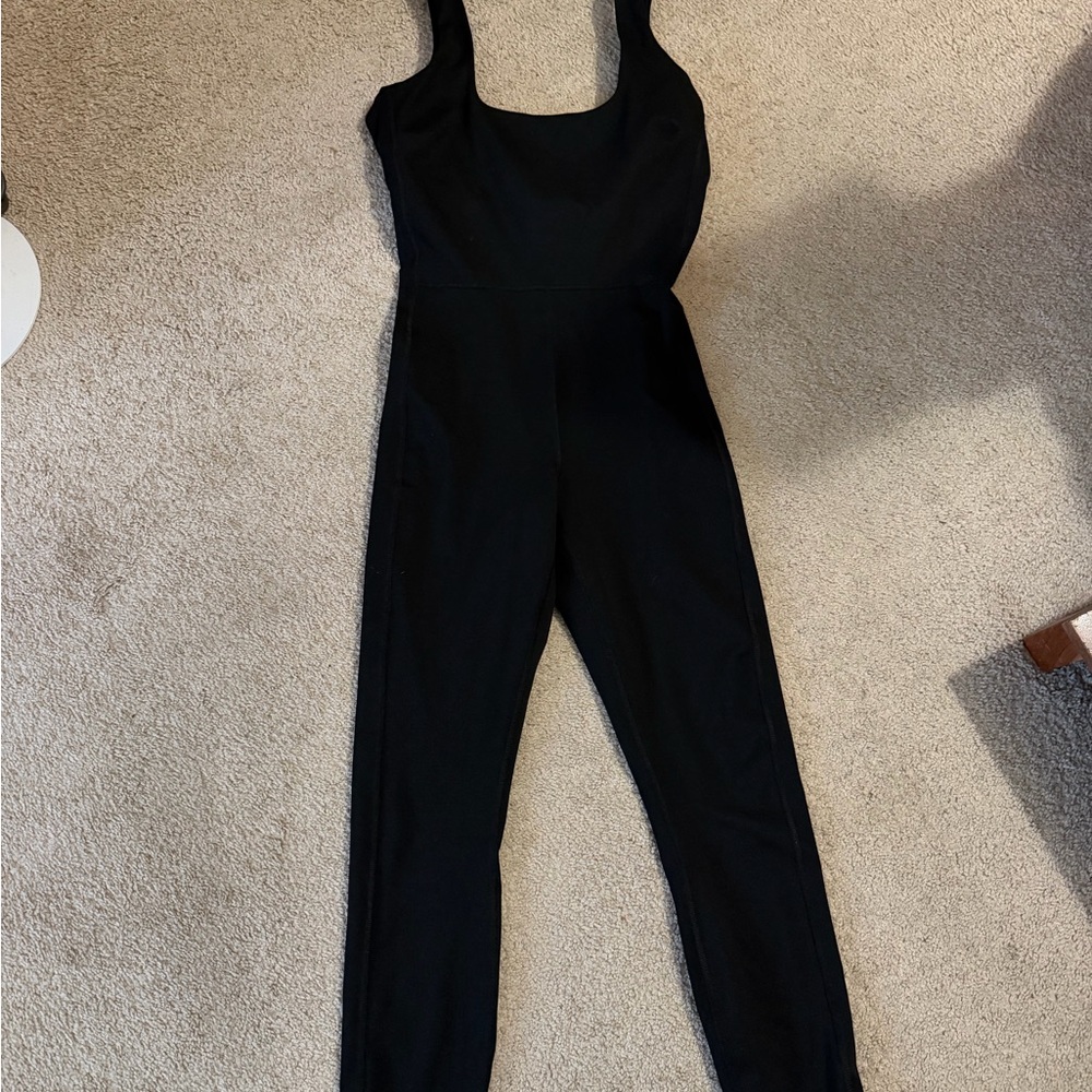 Fabletics Black Scoop-Neck Sleeveless Jumpsuit